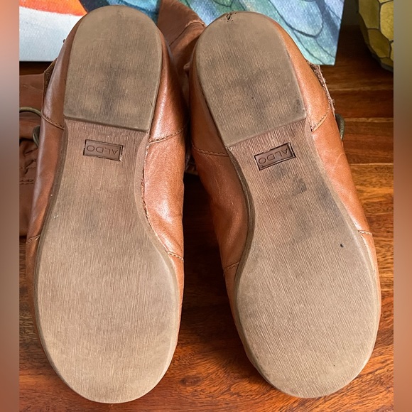 Aldo Camel Colored Slouch Moto Boots - Picture 7 of 7